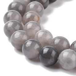 Natural Gemstone Cloudy Quartz Round Bead Strands&nbsp;G-O021-10mm-03B