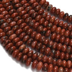 ナチュラルレッドセサミジャスパービーズ連売り  ロンデル  4x2mm  穴：0.9mm  約160~162個/連  14.96~15.16インチ（38~38.5cm）&nbsp;G-Z110-B17-2x4mm