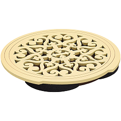 ウッドギターサウンドホールカバー  フィードバック バッファ  フラットラウンド  淡黄色  105x18mm&nbsp;AJEW-WH20018-105B