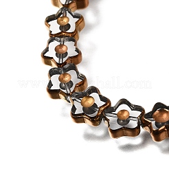 Electroplated Transparent Glass Beads Strands&nbsp;GL-CBA98F0-09B