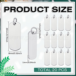 20Pcs 201 Stainless Steel Pendants&nbsp;STAS-ME0001-94