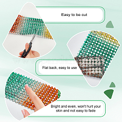 12-Row Resin Spike Stud Cone Flatback Punk Rock Trim Mesh Bead Craft&nbsp;FIND-GA0003-72B