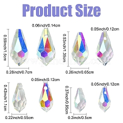 40Pcs 4 Styles Glass Charms&nbsp;GLAA-YW0005-07