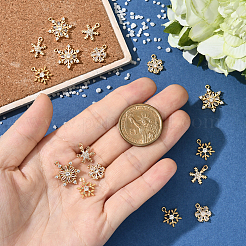 16Pcs 4 Styles Brass Micro Cubic Zirconia Charms&nbsp;KK-SC0006-98