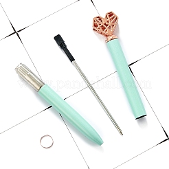 メタルボールペン  事務用品  ハート  淡いターコイズ  132x10mm&nbsp;PW-WG53573-11