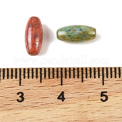 ペイントガラスビーズを焼く  ミックスカラー  ライス  10x4mm  穴：1mm&nbsp;DGLA-G004-02H