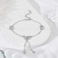 1Pc Alloy Butterfly Link Chain Anklets&nbsp;AJEW-LP0007-81