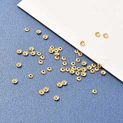真鍮製ビーズキャップ  長持ちメッキ  花  マルチ花弁  18KGP本金メッキ  3.5x1mm  穴：1mm&nbsp;KK-F824-028G