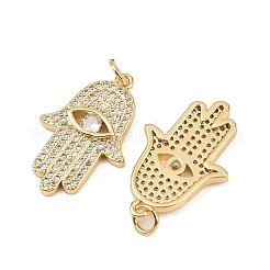 Brass Cubic Zirconia Pendants&nbsp;KK-L251-55G
