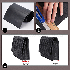 ビニール袋の底  穴がない  長方形  製袋用  ブラック  60.5x20.5~21x0.15cm&nbsp;DIY-WH0304-326