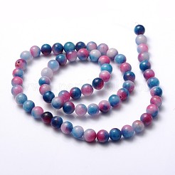 Dyed Natural White Jade Beads Strands&nbsp;JB6mm-M