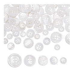 100Pcs 5 Styles 4-Hole Shell Buttons&nbsp;BUTT-PH0001-43