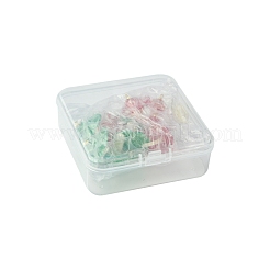 10個2色プラスチックペンダント  アクリルと金メッキの真鍮ループ付き  キノコ  ミックスカラー  23x22~23mm  穴：1.5mm  5個/カラー&nbsp;KY-FS0001-34B