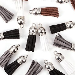 60Pcs 4 Colors Faux Suede Tassel Pendant Decorations&nbsp;FIND-LS0001-04D