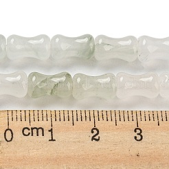 天然石翡翠ビーズ連売り  竹の棒  10x6mm  穴：1mm  約36個/連  14.76''（37.5センチメートル）&nbsp;G-M420-I01-03