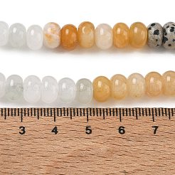 Natural Red Jasper & Tiger Eye & Blue Spot Jasper & Dalmatian Jasper & Topaz Jade & Tianshan Cui Quartzite Beads Strands&nbsp;GG-CBA9281-A08-5x8mm