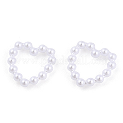 Rainbow ABS Plastic Imitation Pearl Linking Rings&nbsp;OACR-T015-04-14