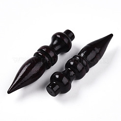 天然木の大きなペンダント  染め  片穴  ココナッツブラウン  66.5x16~16.5mm  穴：0.9mm&nbsp;WOOD-N016-57