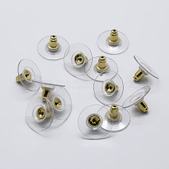 925スターリングシルバーピアスキャッチ  スタンプ925個付き  18KGP本金メッキ  6.5x12mm  穴：0.8mm&nbsp;STER-K167-038G