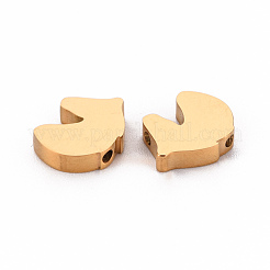 304ステンレススチールビーズ  レーザー切断  ユニコーン  18KGP本金メッキ  13x10.5x3mm  穴：1.5mm&nbsp;STAS-T052-34G