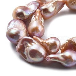 Natural Nucleated Pearl Beads Strands&nbsp;PEAR-B004-15M-06C
