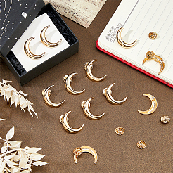 12Pcs Moon Alloy Lapel Pin Backs for Backpack Clothes&nbsp;JEWB-FH0002-79G
