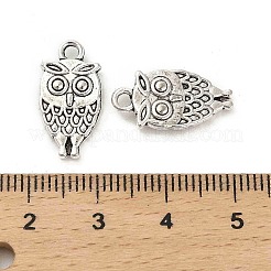 合金のチベット風チャーム  カドミウムフリー＆鉛フリー  フクロウのチャーム  アンティークシルバー  18x9.5x3mm  穴：1.8mm  約775個/1000g&nbsp;FIND-M047-34AS
