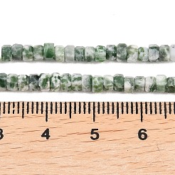 Natural Green Spot Jasper Beads Strands&nbsp;G-G345-C12-2x4mm