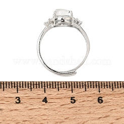Brass Micro Pave Cubic Zirconia Finger Rings&nbsp;CU-CBA260E-11P