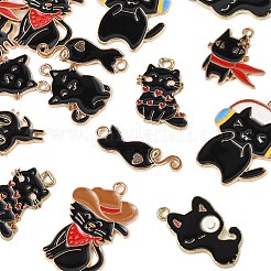 16Pcs 8 Styles Alloy Enamel Pendants&nbsp;ENAM-FP0002-61
