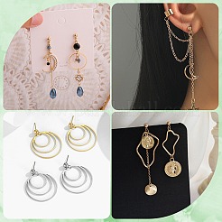 100Pcs 2 Color 304 Stainless Steel Ball Stud Earring Findings&nbsp;STAS-SP0001-56