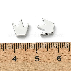 シェグレイスの真鍮ビーズ  カドミウムフリー＆ニッケルフリー＆鉛フリー  クラウン  プラチナメッキ  8x8x3mm  穴：1.6mm&nbsp;XGRPCN020-231P