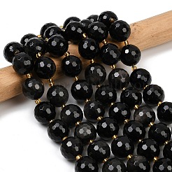 Natural Silver Sheen Obsidian Beads Strands&nbsp;G-C249-A01-16mm
