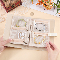 Heart Textured PU Leather Jewely Binder Albums&nbsp;AJEW-WH20098-149B