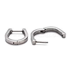 Tarnish Resistant 304 Stainless Steel Huggie Hoop Earrings&nbsp;STAS-H156-14B-P