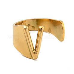 PVD Vacuum Plating 201 Stainless Steel Cuff Rings&nbsp;RJEW-Z032-01G-V