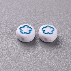 White Opaque Acrylic Beads&nbsp;MACR-N008-41B