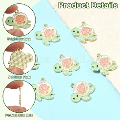 10Pcs Alloy Enamel Pendants&nbsp;ENAM-YW0004-77