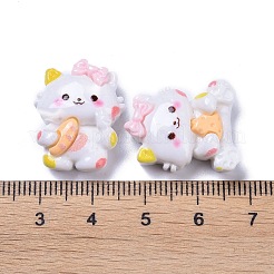 Opaque Cute Cat with Food Resin Decoden Cabochons&nbsp;RESI-B024-09