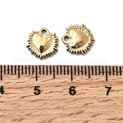 304ステンレススチールチャーム  ハートチャーム  14KGP本金メッキ  9.5x9x1.8mm  穴：1mm&nbsp;STAS-A127-02G
