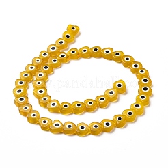 Handmade Evil Eye Lampwork Beads Strands&nbsp;LAMP-F023-B11
