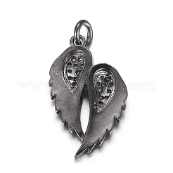 Brass Micro Pave Cubic Zirconia Pendants&nbsp;ZIRC-P060-23