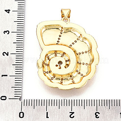 Brass Micro Pave Cubic Zirconia Pendants&nbsp;KK-N268-01G