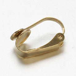 イオンプレーティング(IP) 304 ステンレススチール クリップオンイヤリング金具  ゴールドカラー  16x7.5x10mm&nbsp;LS-STAS-G130-20G