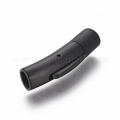 304ステンレススチール製バヨネット留め具  コラム  マットガンメタ色  28~28.7x7x8mm  穴：5mm&nbsp;STAS-I013-5mm-MB