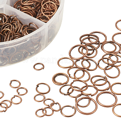 Red Copper Iron Plated Jump Rings with Container Nickel Free for Jewelry Making&nbsp;IFIN-PH0001-06R-NF