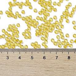 TOHOラウンドシードビーズ  日本製シードビーズ  （内側2151)色クリスタルイエロー  8/0  3mm  穴：1mm  約10000個/ポンド&nbsp;SEED-TR08-2151