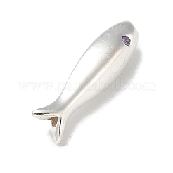 925 Sterling Silver Micro Pave Cubic Zirconia Spacer Beads&nbsp;STER-R003-03S