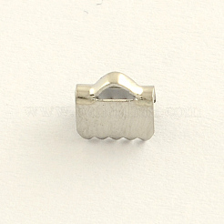 Tarnish Resistant Stainless Steel Ribbon Crimp Ends&nbsp;STAS-Q187-03