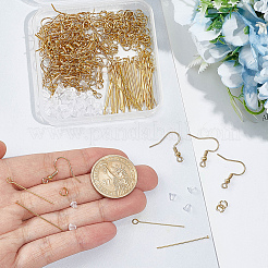 DIYジュエリーキット  ピアスフックを含む  丸カン  アイピンとピアスキャッチ  18KGP本金メッキ  20x20x3mm  穴：2mm&nbsp;DIY-BBC0002-99B